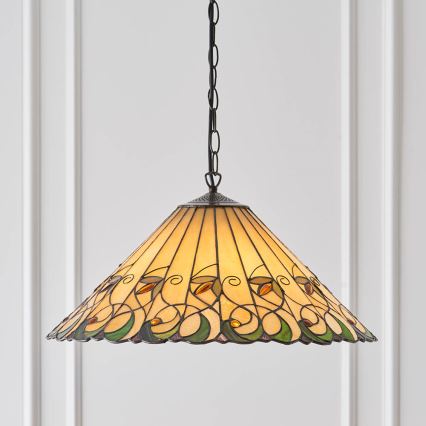 Endon 64194 - Luster na reťazi Tiffany JAMELIA 3xE27/60W/230V, priemer 50 cm