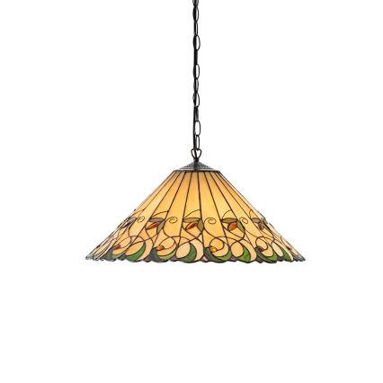 Endon 64194 - Luster na reťazi Tiffany JAMELIA 3xE27/60W/230V, priemer 50 cm