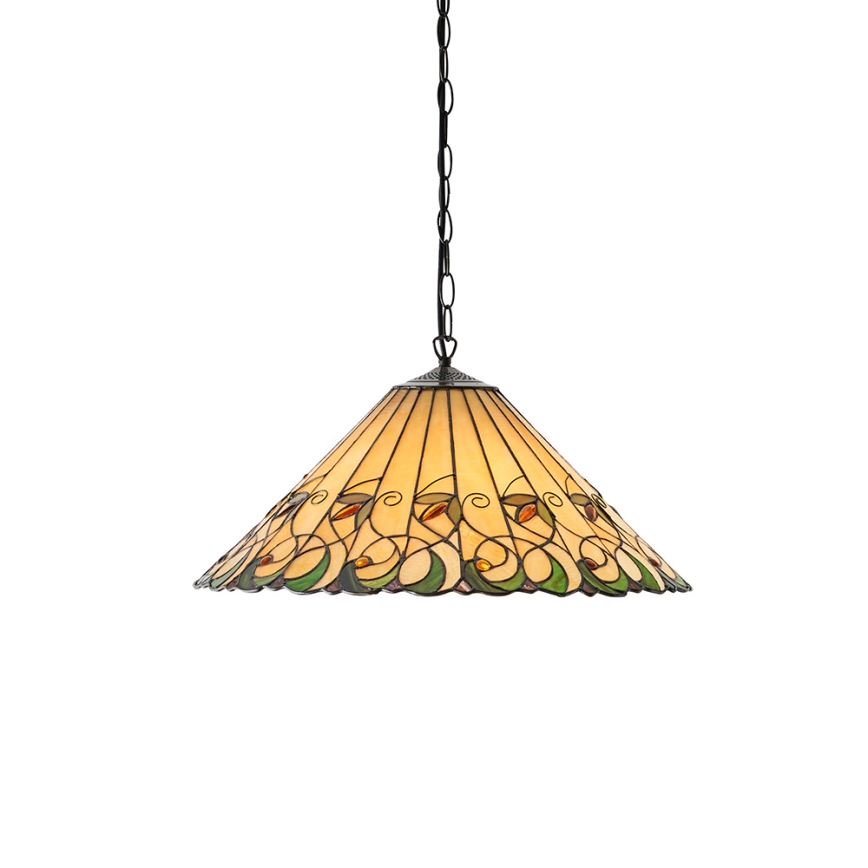 Endon 64194 - Luster na reťazi Tiffany JAMELIA 3xE27/60W/230V, priemer 50 cm