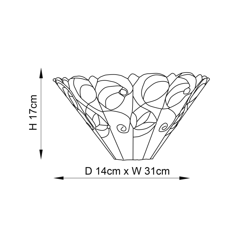 Endon 64198 - Nástenné svietidlo Tiffany JAMELIA 1xE14/40W/230V