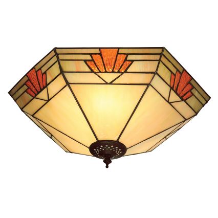 Endon 64284 - Stropné svietidlo Tiffany NEVADA 2xE27/60W/230V priemer 40 cm