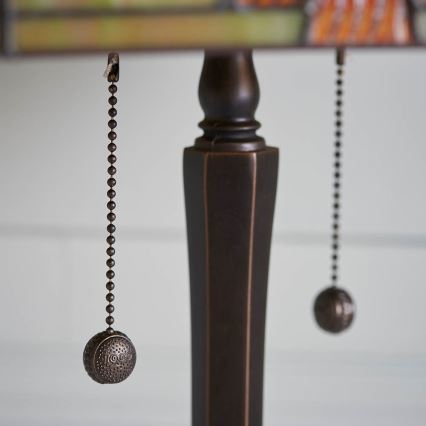 Endon 64286 - Stolná lampa Tiffany NEVADA 2xE27/60W/230V priemer 40 cm