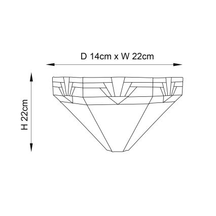 Endon 64288 - Nástenné svietidlo Tiffany NEVADA 1xE14/40W/230V