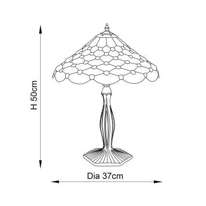 Endon 64301 - Stolná lampa PEARL 1xE27/60W/230V pr. 37 cm