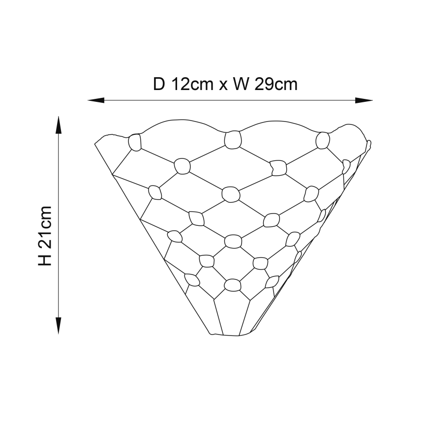Endon 64302 - Nástenné svietidlo Tiffany PEARL 1xE14/40W/230V