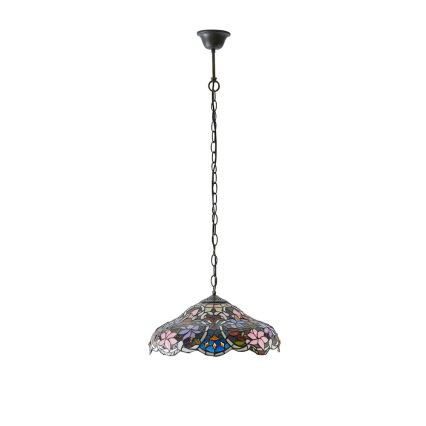Endon 64325 - Luster na reťazi Tiffany SULLIVAN 1xE27/60W/230V priemer 40 cm