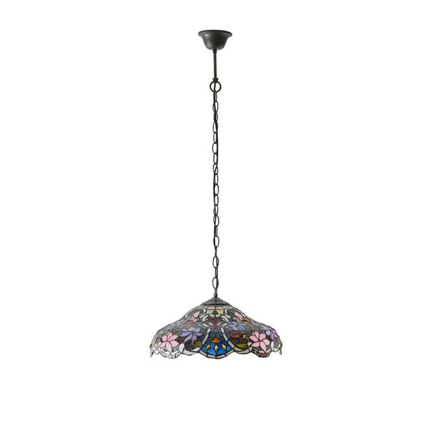 Endon 64325 - Luster na reťazi Tiffany SULLIVAN 1xE27/60W/230V priemer 40 cm