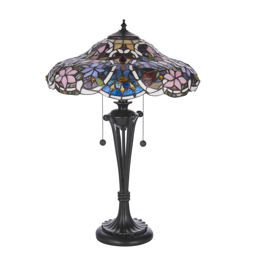 Endon 64326 - Stolná lampa Tiffany SULLIVAN 2xE27/60W/230V priemer 40 cm