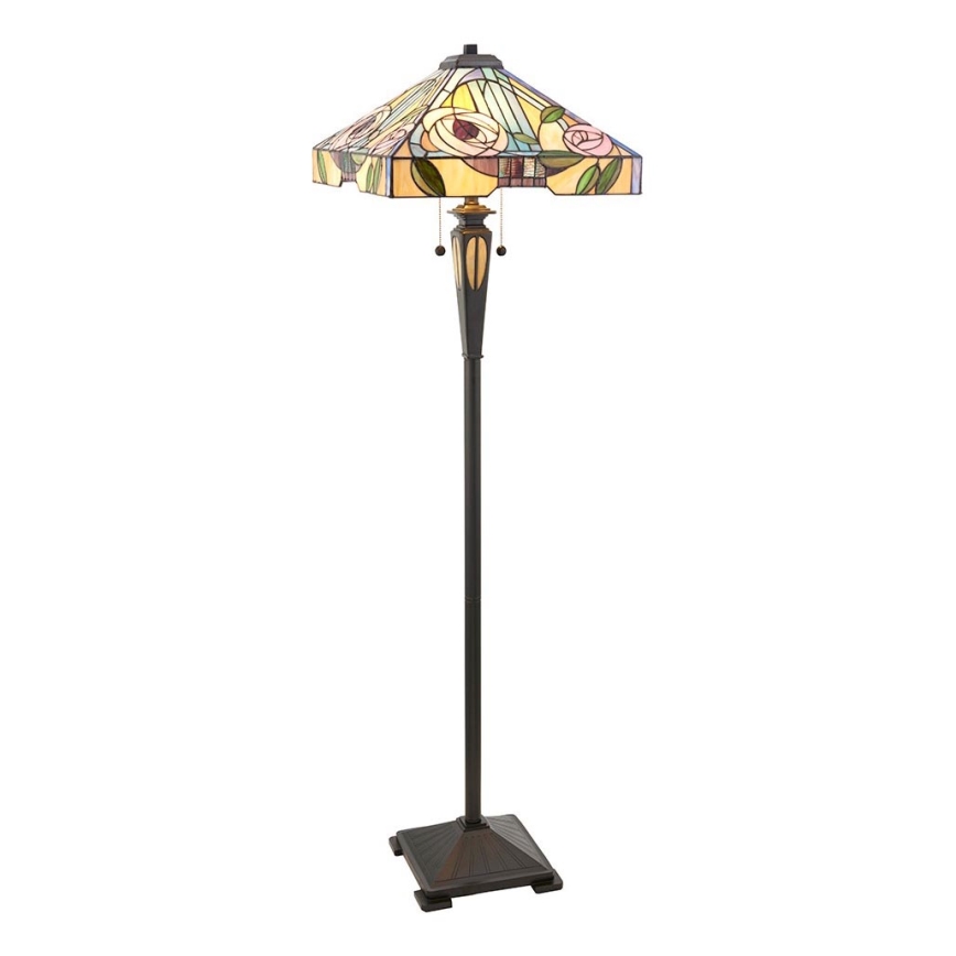 Endon 64383 - Stojacia lampa Tiffany WILLIOW 2xE27/60W/230V pr. 42,5 cm