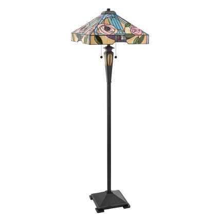 Endon 64383 - Stojacia lampa Tiffany WILLIOW 2xE27/60W/230V pr. 42,5 cm