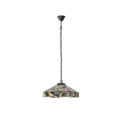 Endon 64385 - Luster na reťazi Tiffany WILLOW 1xE27/60W/230V priemer 35 cm