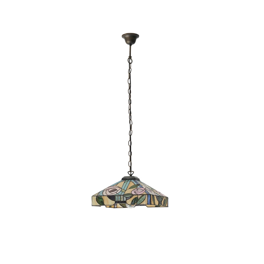 Endon 64385 - Luster na reťazi Tiffany WILLOW 1xE27/60W/230V priemer 35 cm