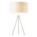 Endon 66986 - Stolná lampa TRI 1xE27/40W/230V matný chróm/krémová