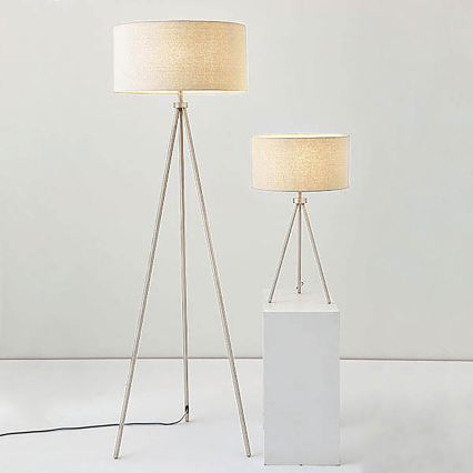 Endon 66986 - Stolná lampa TRI 1xE27/40W/230V matný chróm/krémová