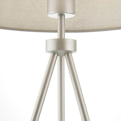Endon 66986 - Stolná lampa TRI 1xE27/40W/230V matný chróm/krémová