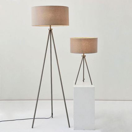 Endon 66986 - Stolná lampa TRI 1xE27/40W/230V mosadz/béžová