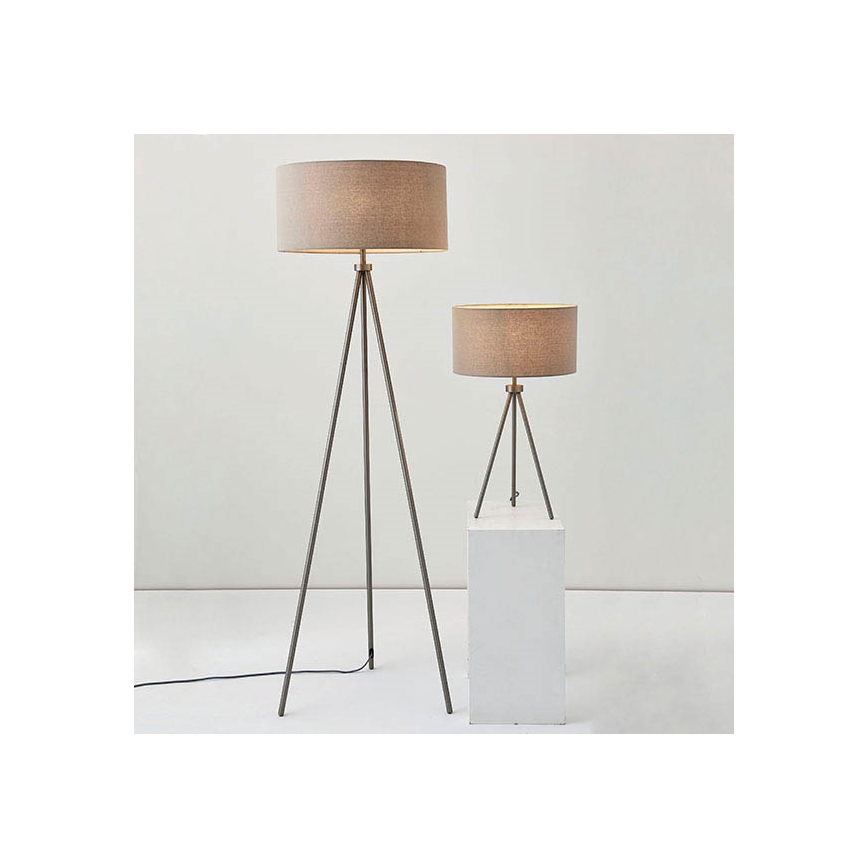 Endon 66986 - Stolná lampa TRI 1xE27/40W/230V mosadz/béžová