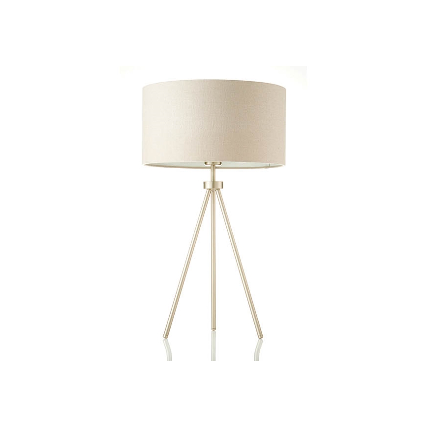 Endon 66986 - Stolná lampa TRI 1xE27/40W/230V mosadz/béžová