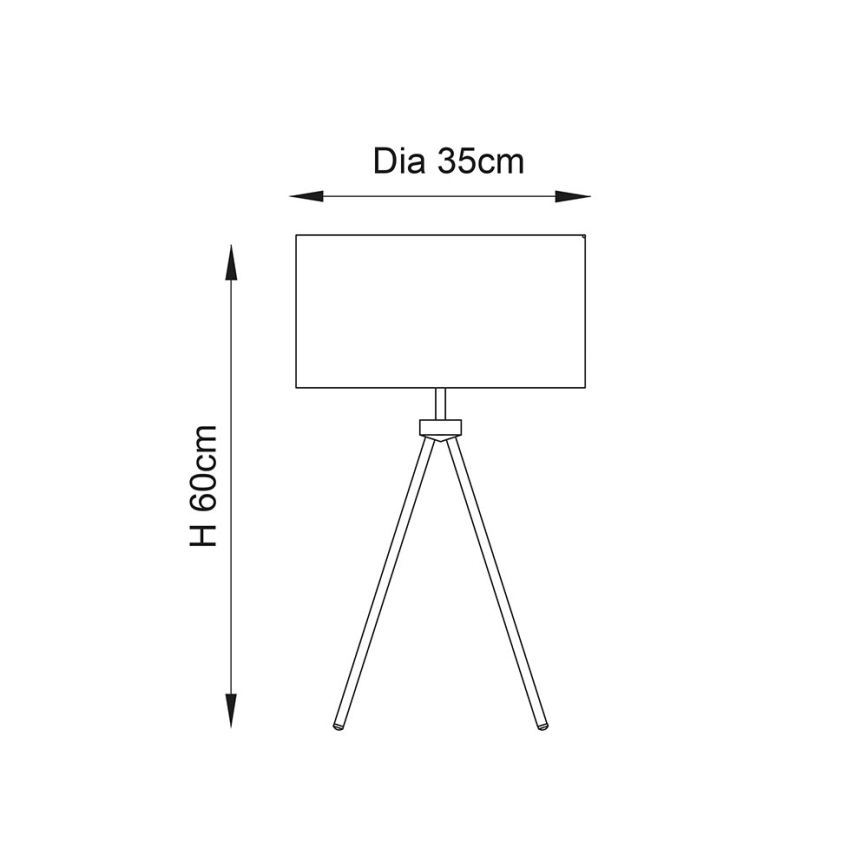 Endon 66986 - Stolná lampa TRI 1xE27/40W/230V mosadz/béžová