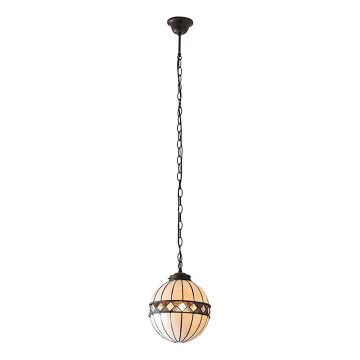 Endon 67044 - Závesný luster na reťazi Tiffany FARGO 1xE14/40W/230V priemer 25,5 cm