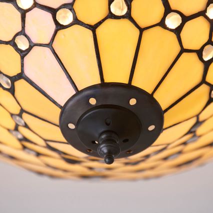 Endon 70242 - Stropné svietidlo Tiffany PEARL 2xE27/60W/230V priemer 37 cm