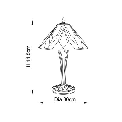 Endon 70365 - Stolná lampa Tiffany ASTORIA 1xE14/40W/230V priemer 30 cm