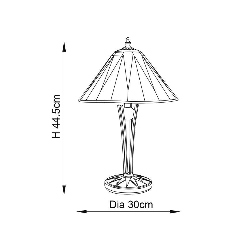 Endon 70367 - Stolná lampa Tiffany DARK STAR 1xE14/40W/230V, priemer 30 cm