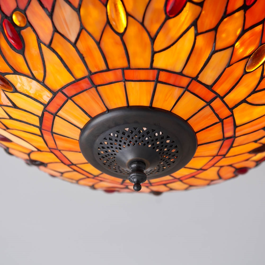 Endon 70721 - Stropné svietidlo Tiffany DRAGONFLY 2xE27/60W/230V pr. 41 cm