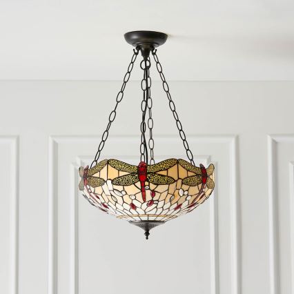 Endon 70759 - Luster na reťazi DRAGONFLY 3xE27/60W/230V pr. 41 cm