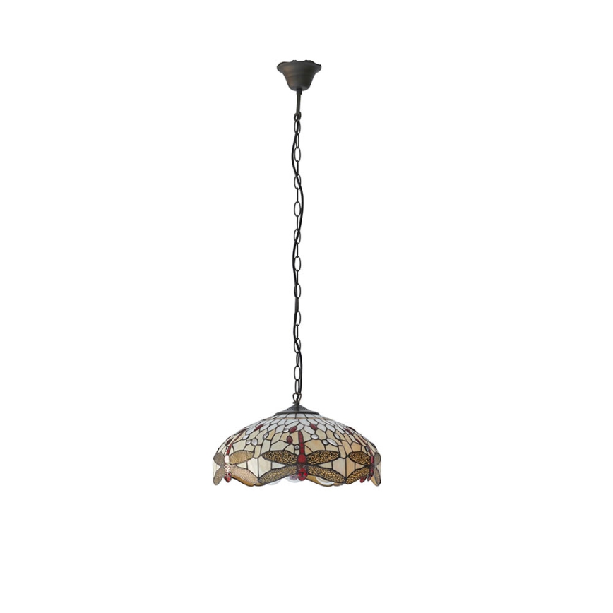 Endon 70824 - Luster na reťazi Tiffany DRAGONFLY 3xE27/60W/230V pr. 41 cm