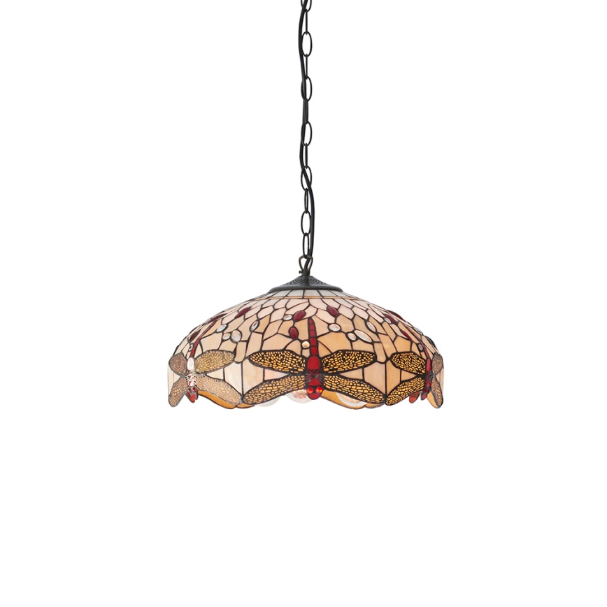 Endon 70824 - Luster na reťazi Tiffany DRAGONFLY 3xE27/60W/230V pr. 41 cm