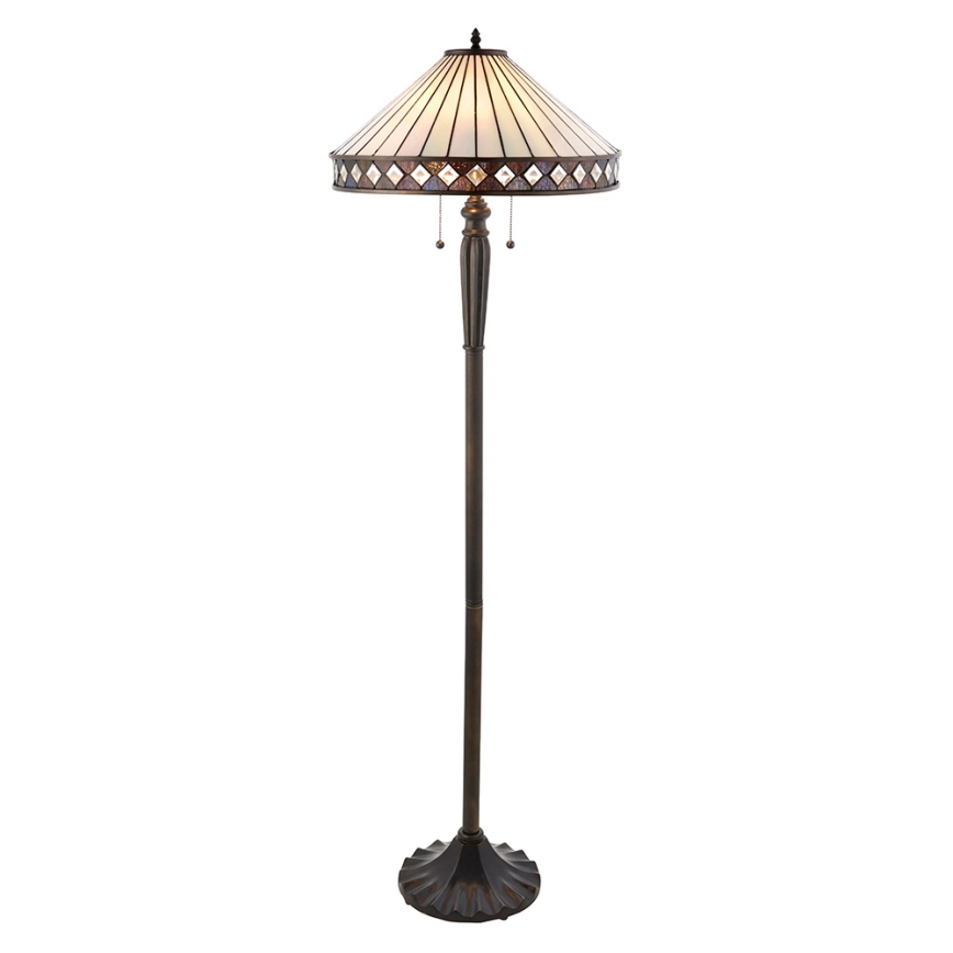 Endon 70936 - Stojacia lampa FARGO 2xE27/60W/230V priemer 50 cm