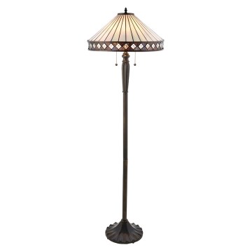 Endon 70936 - Stojacia lampa Tiffany FARGO 2xE27/60W/230V priemer 50 cm