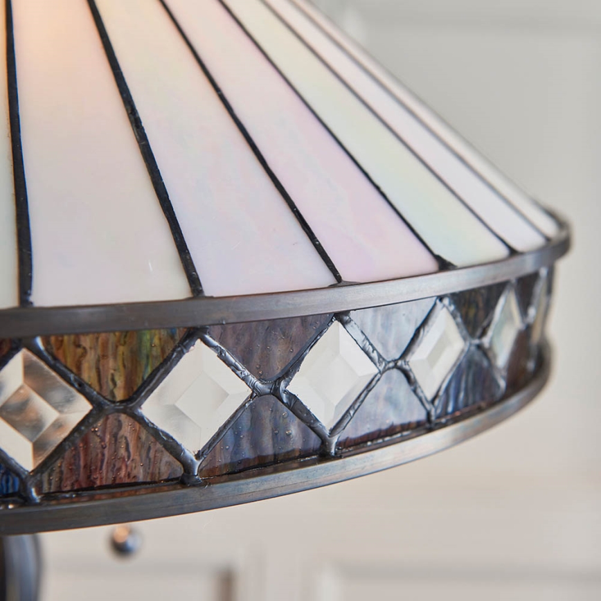 Endon 70936 - Stojacia lampa Tiffany FARGO 2xE27/60W/230V priemer 50 cm