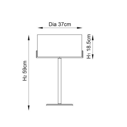 Endon 72631 - Stolná lampa HAYFIELD 1xE27/40W/230V bronzová/šedá