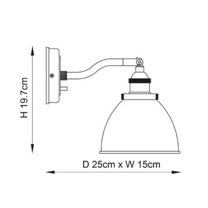 Endon 76330 - Nástenné bodové svietidlo FRANKLIN 1xE14/40W/230V mosadz/taupe