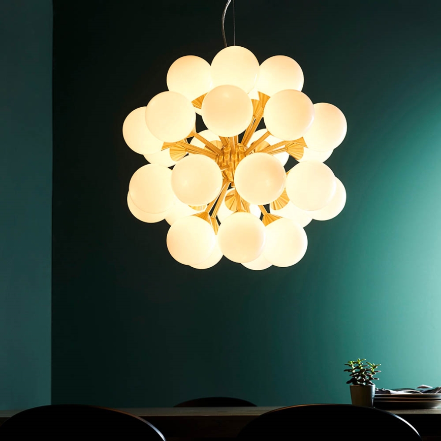 Endon 76499 - Luster na lanku OSCAR 28xG9/18W/230V zlatý