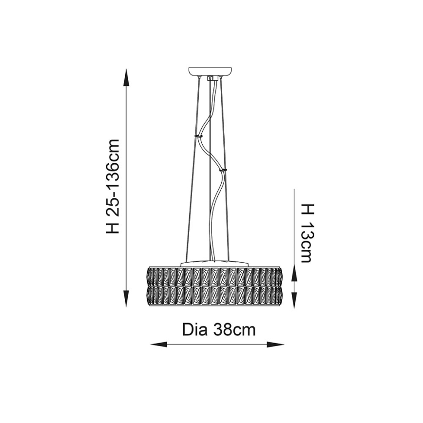 Endon 76513 - LED luster na lanku VERINA 5xLED/5W/230V lesklý chróm