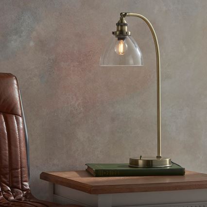 Endon 77859 - Stolová lampa HANSEN 1xE14/40W/230V mosadz