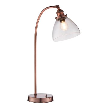 Endon 77861 - Stolná lampa HANSEN 1xE27/40W/230V medená