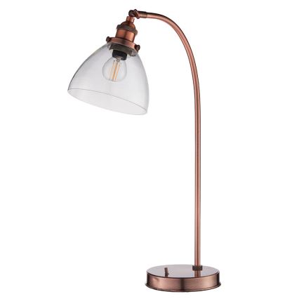 Endon 77861 - Stolná lampa HANSEN 1xE27/40W/230V medená