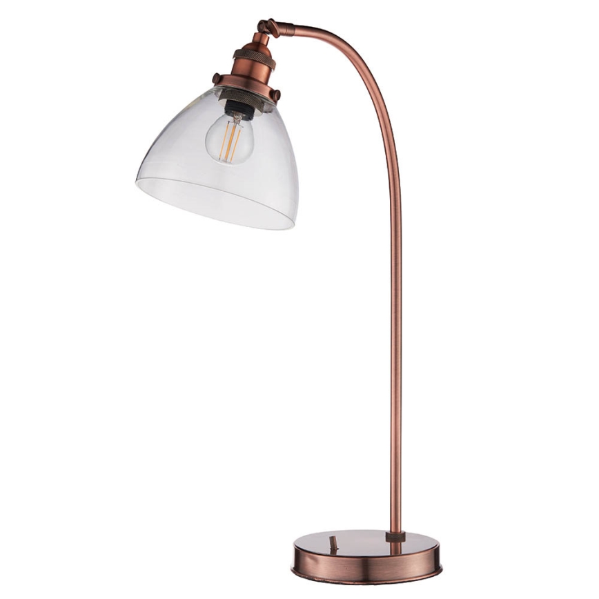 Endon 77861 - Stolná lampa HANSEN 1xE27/40W/230V medená