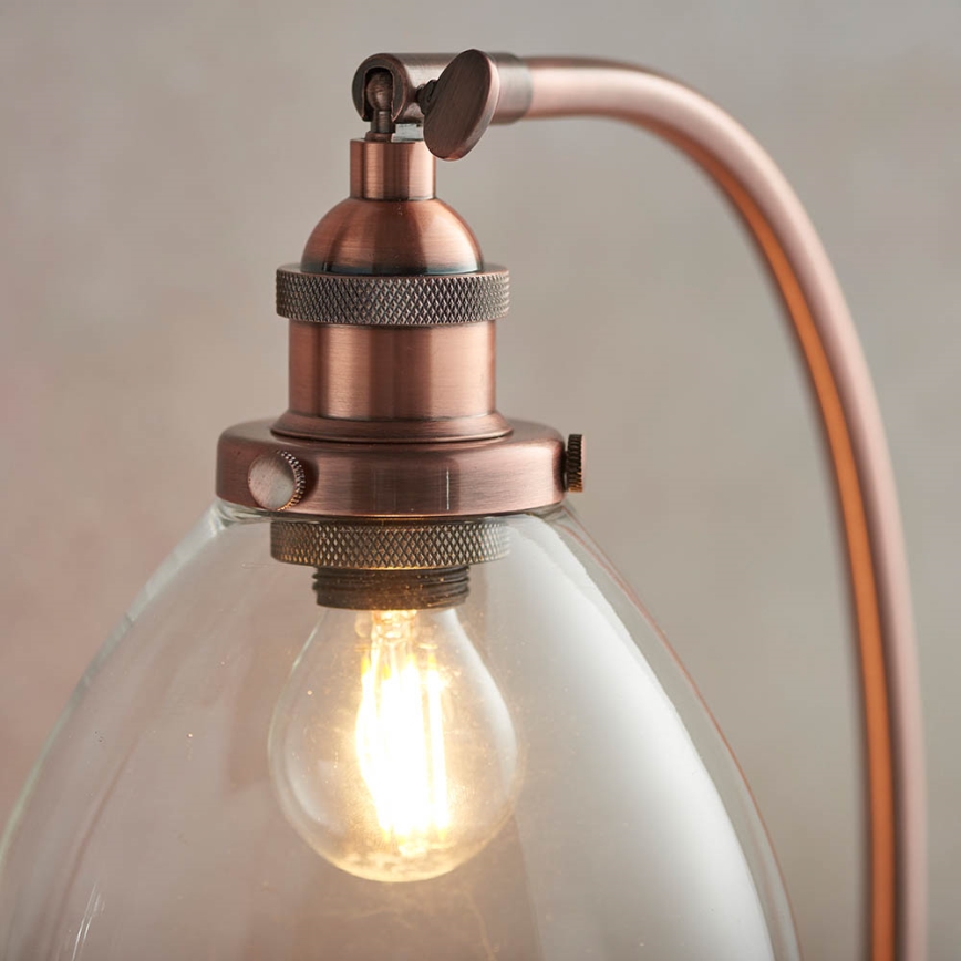 Endon 77861 - Stolná lampa HANSEN 1xE27/40W/230V medená