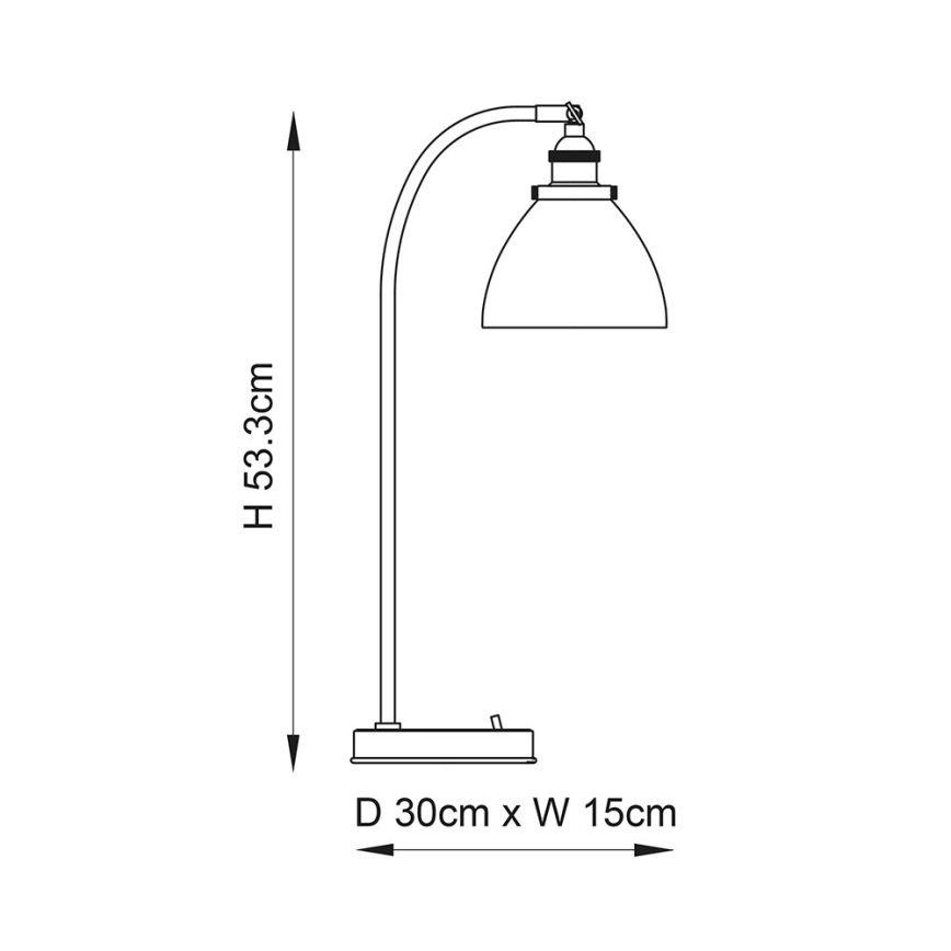 Endon 77861 - Stolná lampa HANSEN 1xE27/40W/230V medená
