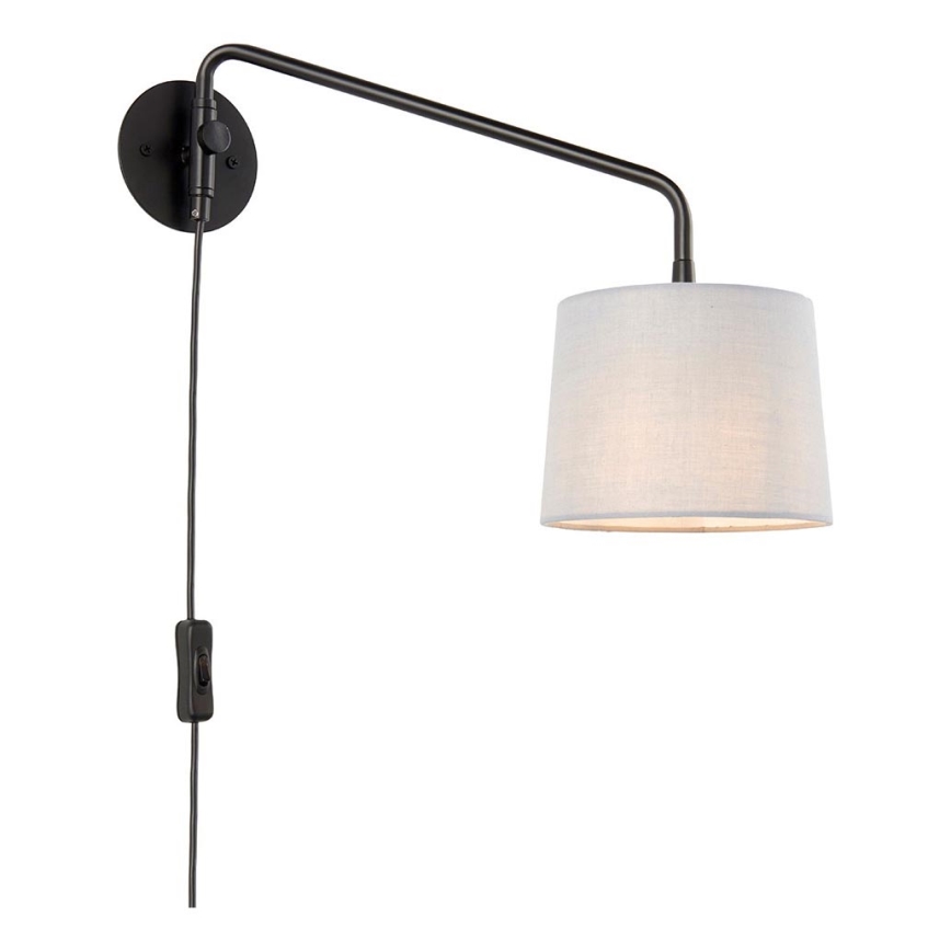 Endon 79500 - Nástenné svietidlo CARLSON 1xE14/40W/230V sivá/čierna