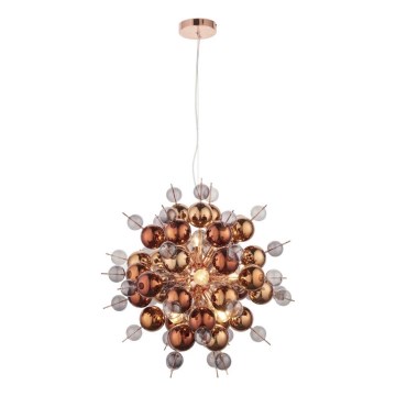 Endon 81584 - Luster na lanku JOULES 9xE14/7W/230V medená