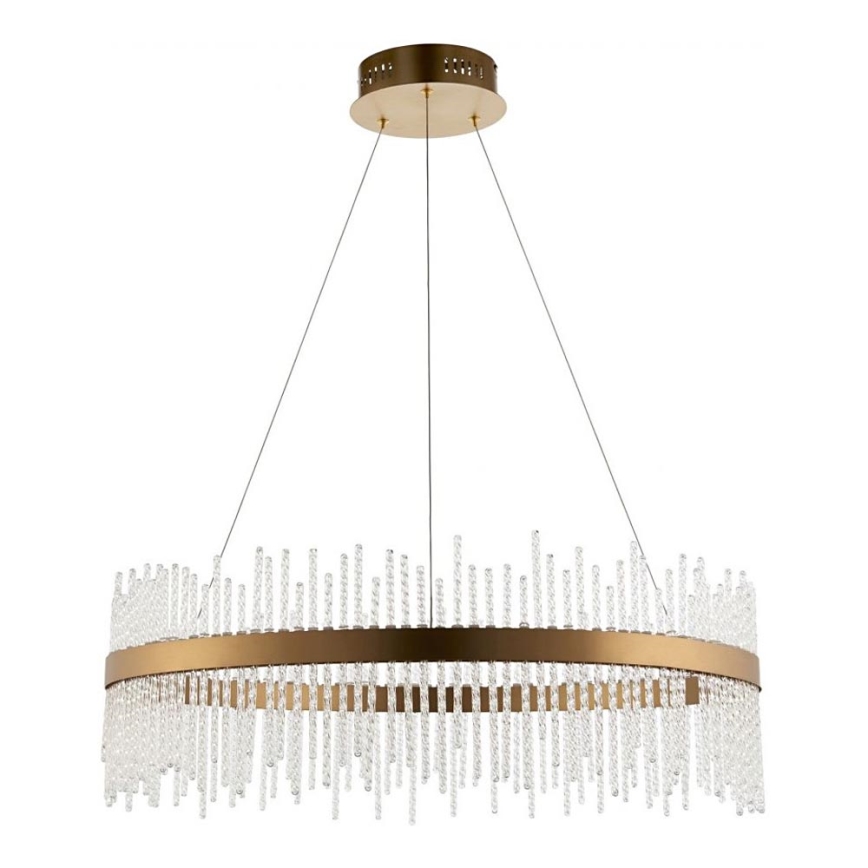 Endon 81908 - LED Stmievateľný luster na lanku ADRIEL LED/58W/230V 3000K pr. 70 cm zlatá/číra