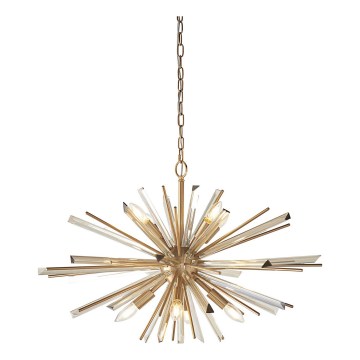 Endon 81935 - Luster na reťazi 8xE14/40W/230V zlatý