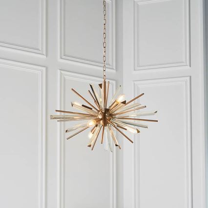 Endon 81936 - Luster na reťazi 6xE14/40W/230V zlatý