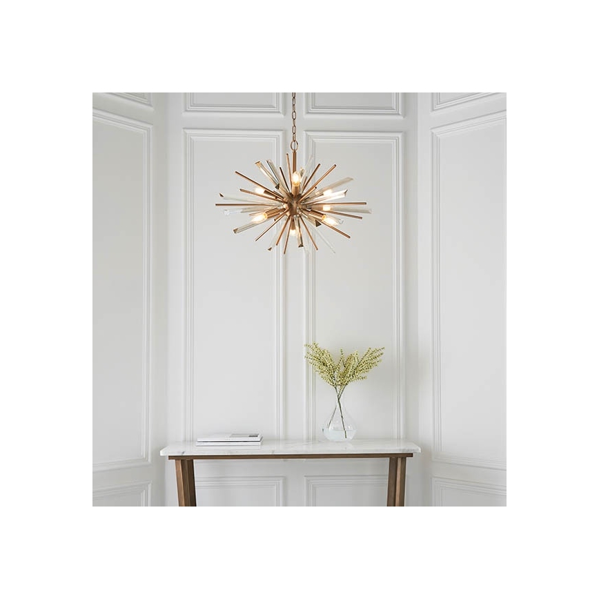 Endon 81936 - Luster na reťazi 6xE14/40W/230V zlatý